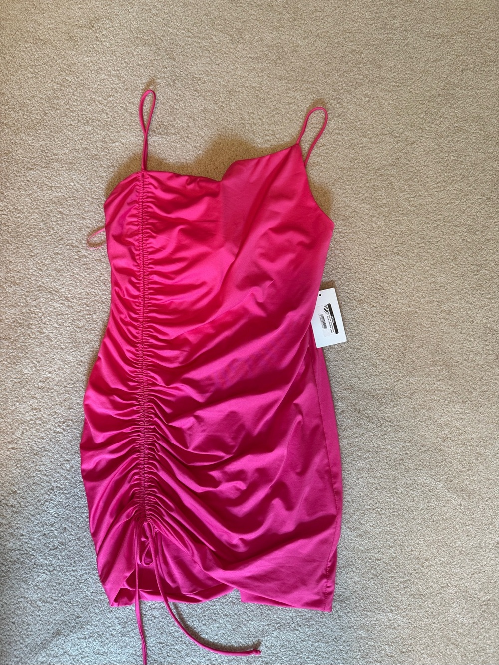Cotton Candy LA NWT Pink Ruched Mini Dress Size L
